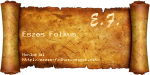 Eszes Folkus névjegykártya